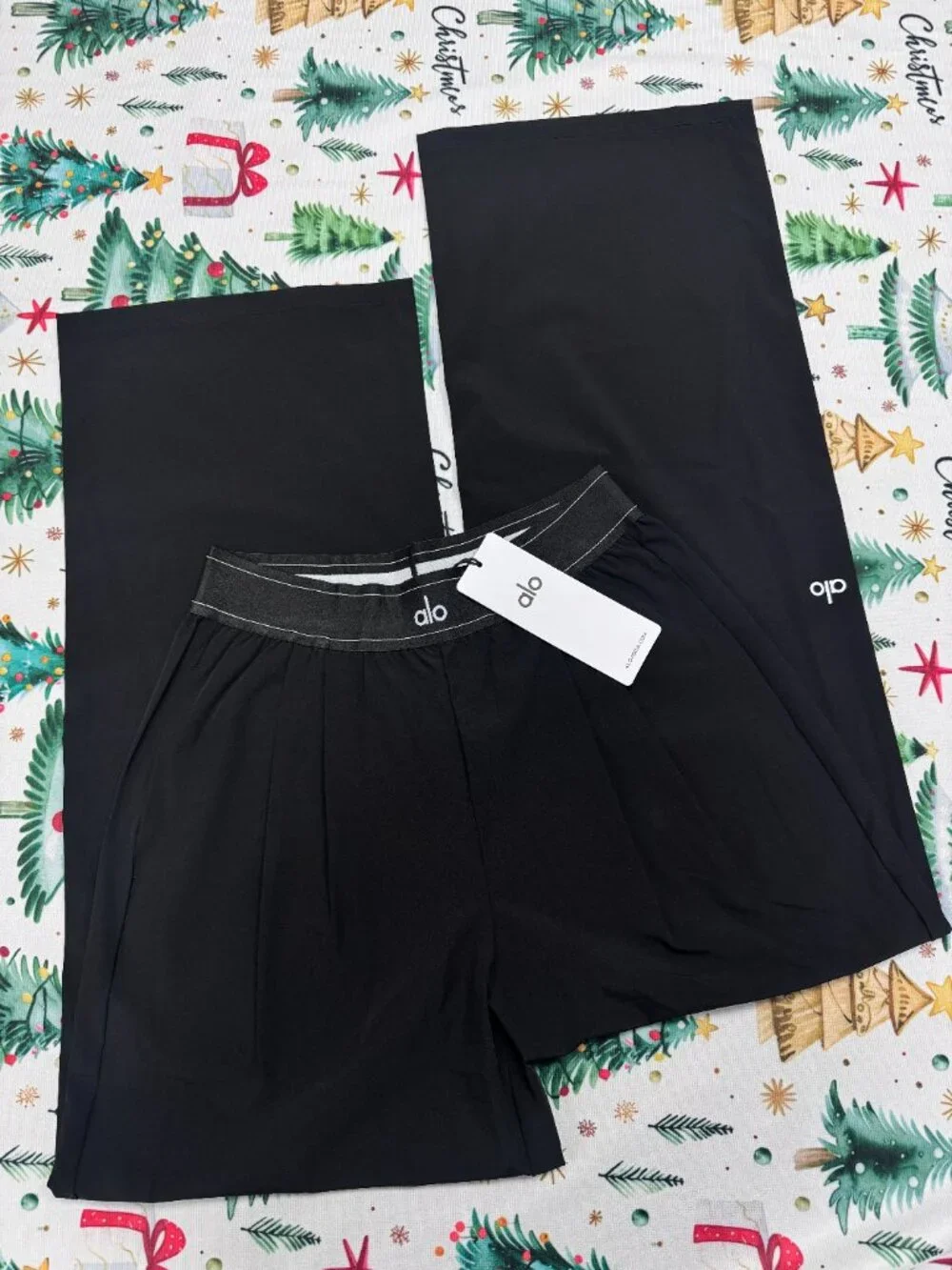 Bestseller😍ALO Yoga Suit Up Trouser Black Clean Girl Wide Leg Pants | 30” NWT🛒